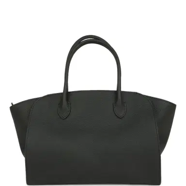 The Row The Row Marlo 12 Tote Bag Black Calfskin Silver Hardware | Thumbnail 4 The Row The Row Marlo 12 Tote Bag Black Calfskin Silver Hardware | Thumbnail 4