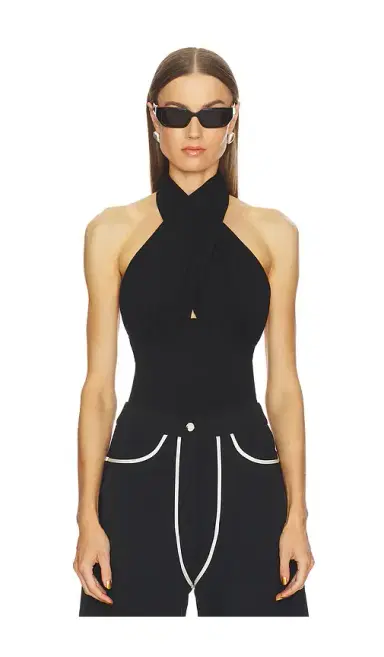 Paris Georgia Draped Bodysuit | Thumbnail 1