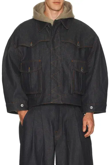 Art Community Reversible 7 Pocket Japanese Denim Jacket | Thumbnail 1 Art Community Reversible 7 Pocket Japanese Denim Jacket | Thumbnail 1