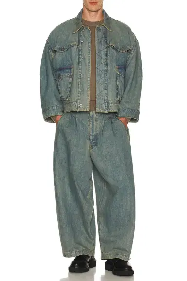 Art Community Washed Indigo Reversible 7 Pocket Japanese Denim Jacket | Thumbnail 6