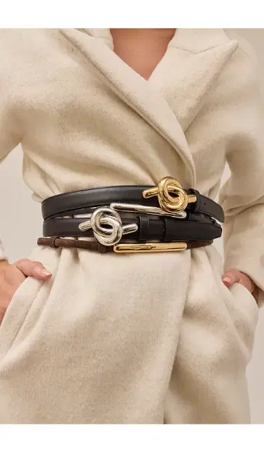 LELET NY Glossy Bar Skinny Suede Belt | Thumbnail 2 LELET NY Glossy Bar Skinny Suede Belt | Thumbnail 2