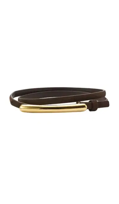 LELET NY Glossy Bar Skinny Suede Belt | Thumbnail 1 LELET NY Glossy Bar Skinny Suede Belt | Thumbnail 1