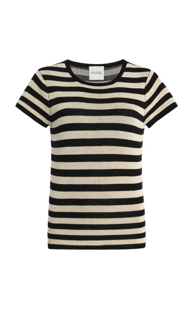 Posse Birdie Striped Knit T-Shirt