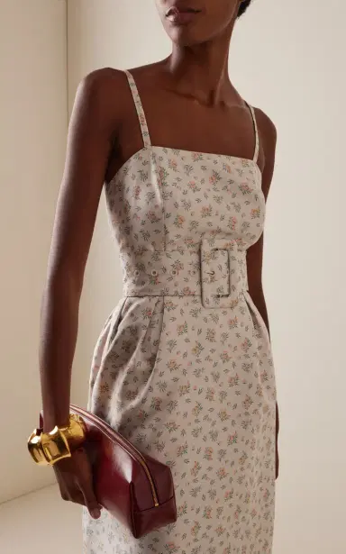 Rosie Assoulin Artichoke Belted Jacquard Dress | Thumbnail 2 Rosie Assoulin Artichoke Belted Jacquard Dress | Thumbnail 2