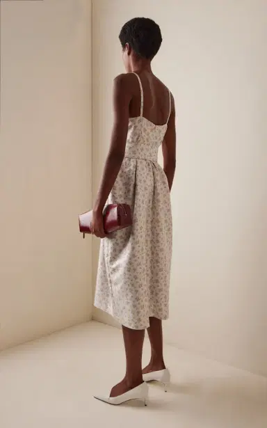 Rosie Assoulin Artichoke Belted Jacquard Dress | Thumbnail 4 Rosie Assoulin Artichoke Belted Jacquard Dress | Thumbnail 4