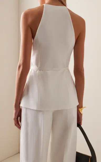 Carolina Herrera Belted Cotton Sateen Top | Thumbnail 5