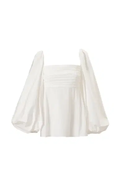 Carolina Herrera Puff-Sleeve Cotton Top | Thumbnail 1