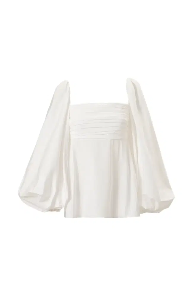 Puff-Sleeve Cotton Top