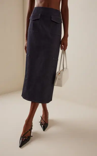 ALFIE Exclusive Valletta Denim Maxi Skirt | Thumbnail 3 ALFIE Exclusive Valletta Denim Maxi Skirt | Thumbnail 3