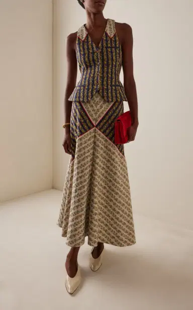 Rosie Assoulin Diamond Cotton Skirt | Thumbnail 2 Rosie Assoulin Diamond Cotton Skirt | Thumbnail 2