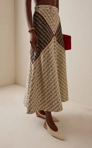 Rosie Assoulin Diamond Cotton Skirt | Thumbnail 3 Rosie Assoulin Diamond Cotton Skirt | Thumbnail 3