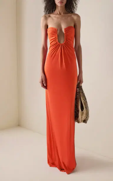 Christopher Esber Arced Palm Jersey Maxi Dress | Thumbnail 2 Christopher Esber Arced Palm Jersey Maxi Dress | Thumbnail 2