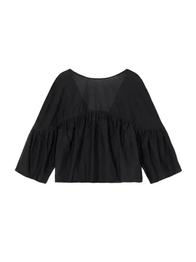 Matteau Gathered Organic Cotton And Silk-blend Blouse | Thumbnail 1