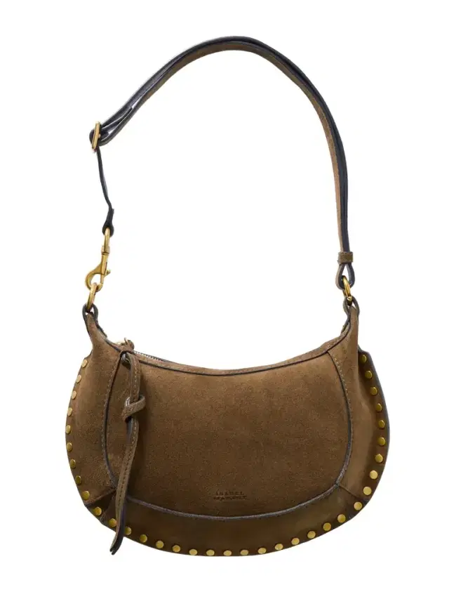 Oskan Moon Studded Suede Shoulder Bag