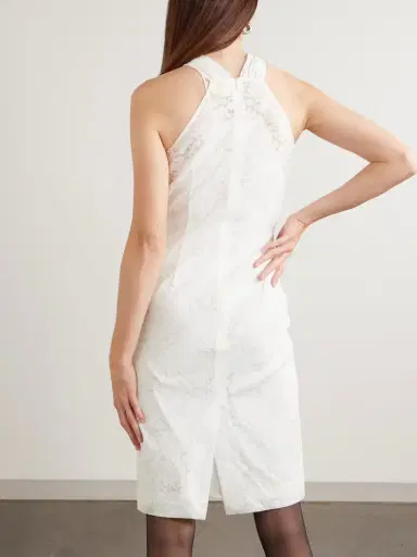 SHUSHU/TONG Embellished Ruched Lace Mini Dress | Thumbnail 3 SHUSHU/TONG Embellished Ruched Lace Mini Dress | Thumbnail 3