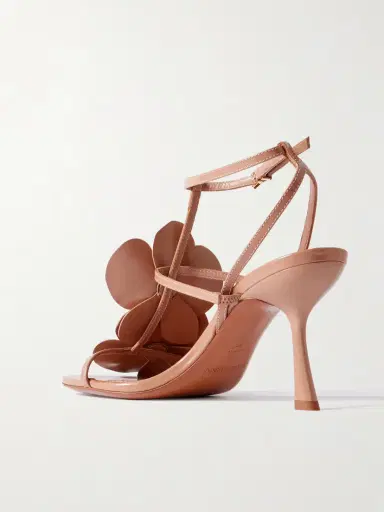 Zimmermann Orchid Appliquéd Glossed-leather Sandals | Thumbnail 3 Zimmermann Orchid Appliquéd Glossed-leather Sandals | Thumbnail 3