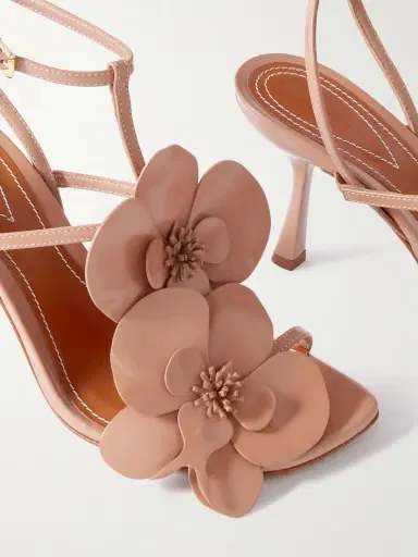 Zimmermann Orchid Appliquéd Glossed-leather Sandals | Thumbnail 4 Zimmermann Orchid Appliquéd Glossed-leather Sandals | Thumbnail 4