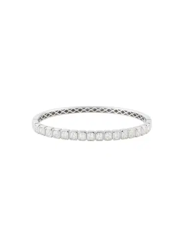 Wish Fine Jewelry 4.85ct Diamond 18K Gold Radiant Cut Bezel Bangle Bracelet | Thumbnail 1 Wish Fine Jewelry 4.85ct Diamond 18K Gold Radiant Cut Bezel Bangle Bracelet | Thumbnail 1
