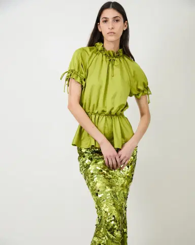 Aknvas The Rosalina blouse in satin | Thumbnail 7