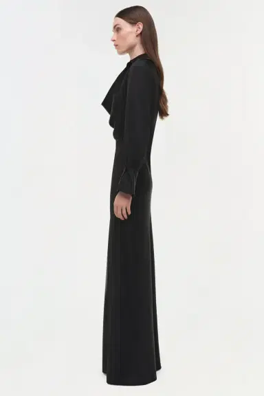 Simkhai Adelle Draped Satin Gown | Thumbnail 4