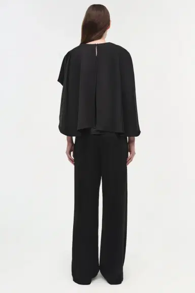 Simkhai Eliora Draped Satin Cape Top | Thumbnail 5