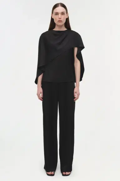 Simkhai Eliora Draped Satin Cape Top | Thumbnail 6