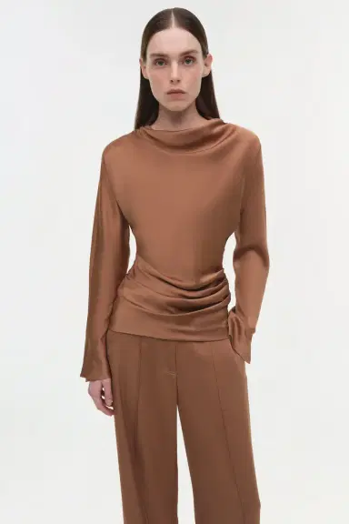 Simkhai Kyra Satin Wide Leg Pant | Thumbnail 3 Simkhai Kyra Satin Wide Leg Pant | Thumbnail 3
