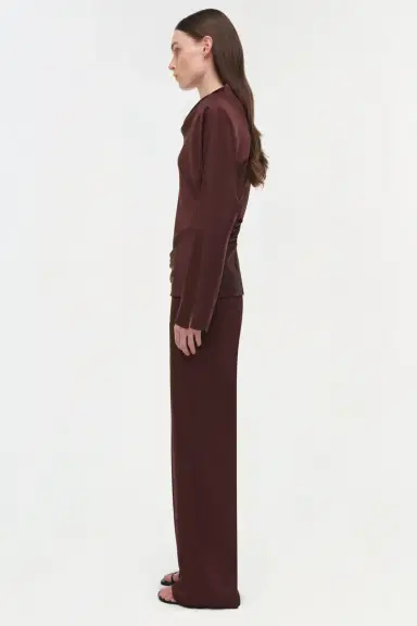 Simkhai Kyra Satin Wide Leg Pant | Thumbnail 5
