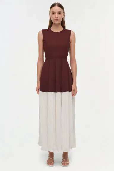 Simkhai Raleigh Pleated Midi Dress | Thumbnail 2 Simkhai Raleigh Pleated Midi Dress | Thumbnail 2