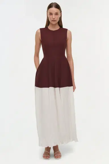 Simkhai Raleigh Pleated Midi Dress | Thumbnail 3 Simkhai Raleigh Pleated Midi Dress | Thumbnail 3