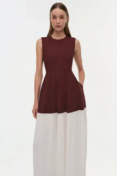 Simkhai Raleigh Pleated Midi Dress | Thumbnail 4 Simkhai Raleigh Pleated Midi Dress | Thumbnail 4