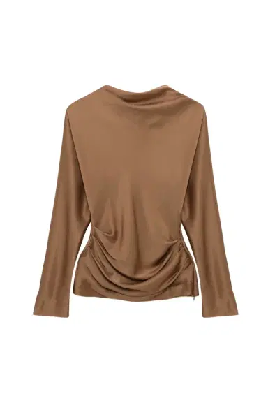 Simkhai Victoria Draped Satin Top | Thumbnail 1 Simkhai Victoria Draped Satin Top | Thumbnail 1