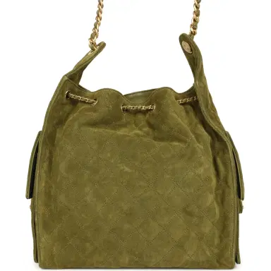Chanel Chanel Medium 25 Hobo Bag Khaki Suede Antique Gold Hardware | Thumbnail 4 Chanel Chanel Medium 25 Hobo Bag Khaki Suede Antique Gold Hardware | Thumbnail 4
