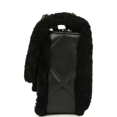 Chanel Chanel Medium Shearling Flap Bag Black Lambskin Brushed Gold Hardware | Thumbnail 3 Chanel Chanel Medium Shearling Flap Bag Black Lambskin Brushed Gold Hardware | Thumbnail 3