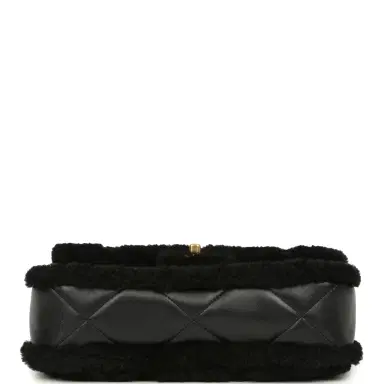 Chanel Chanel Medium Shearling Flap Bag Black Lambskin Brushed Gold Hardware | Thumbnail 6 Chanel Chanel Medium Shearling Flap Bag Black Lambskin Brushed Gold Hardware | Thumbnail 6