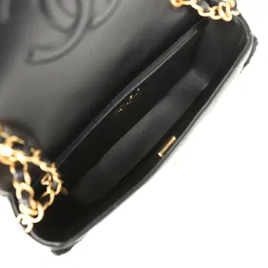 Chanel Chanel Medium Shearling Flap Bag Black Lambskin Brushed Gold Hardware | Thumbnail 8 Chanel Chanel Medium Shearling Flap Bag Black Lambskin Brushed Gold Hardware | Thumbnail 8