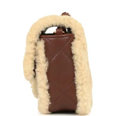 Chanel Chanel Mini Shearling Flap Bag Brown Lambskin Brushed Gold Hardware | Thumbnail 3 Chanel Chanel Mini Shearling Flap Bag Brown Lambskin Brushed Gold Hardware | Thumbnail 3