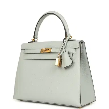 HERMÈS Hermes Kelly Sellier 25 Bleu Glacier Epsom Gold Hardware | Thumbnail 5 HERMÈS Hermes Kelly Sellier 25 Bleu Glacier Epsom Gold Hardware | Thumbnail 5