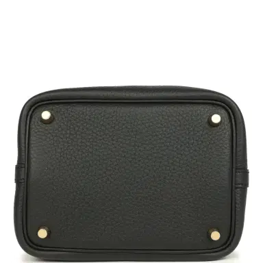 HERMÈS Hermes Picotin Lock 18 Black Clemence Gold Hardware | Thumbnail 6 HERMÈS Hermes Picotin Lock 18 Black Clemence Gold Hardware | Thumbnail 6