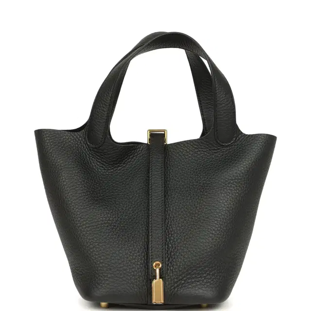 hermes Hermes Picotin Lock 18 Black Clemence Gold Hardware