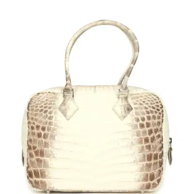 HERMÈS Pre-owned Hermes Plume 28 Himalaya Matte Niloticus Crocodile Palladium Hardware | Thumbnail 4 HERMÈS Pre-owned Hermes Plume 28 Himalaya Matte Niloticus Crocodile Palladium Hardware | Thumbnail 4