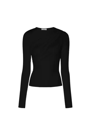 Lapointe Modal Jersey Asymmetrical Ruched Top | Thumbnail 1 Lapointe Modal Jersey Asymmetrical Ruched Top | Thumbnail 1