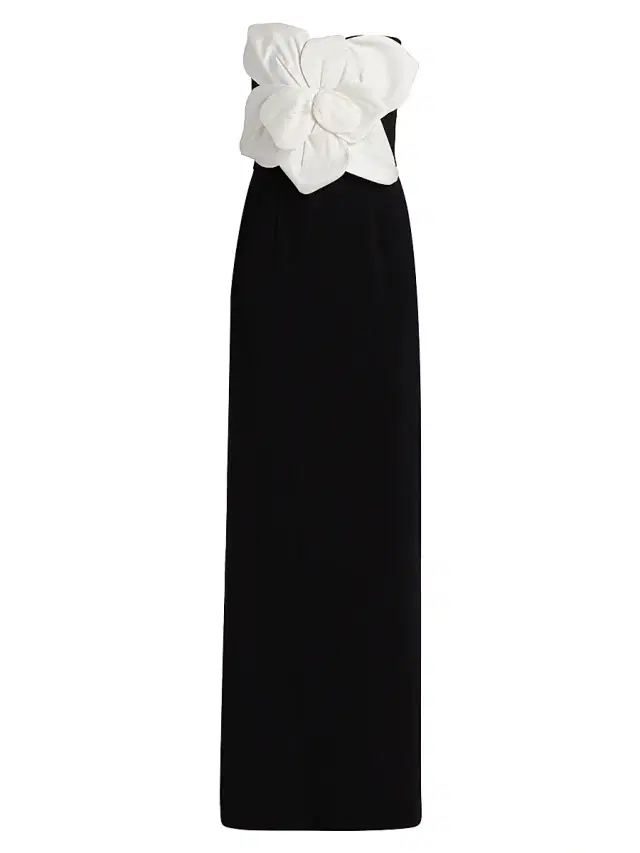 Women's Marist Rosette Column Gown -  Black