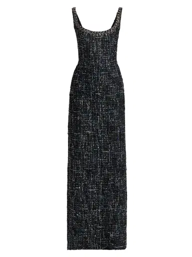 SACHIN BABI Women's Lana Embellished Tweed Column Gown - Obsidian Frost | Thumbnail 1 SACHIN BABI Women's Lana Embellished Tweed Column Gown - Obsidian Frost | Thumbnail 1