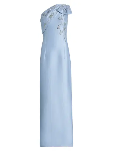 SACHIN & BABI Women's Olivia Embellished One-Shoulder Gown - Glacial Blue - Size 0 | Thumbnail 1