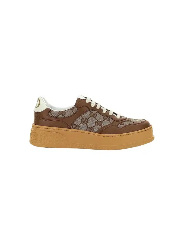 Gucci Women's GG Canvas & Leather Low-Top Sneakers - Beige
