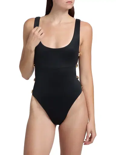 Simkhai Women's Mona Studded One-Piece Swimsuit | Thumbnail 3 Simkhai Women's Mona Studded One-Piece Swimsuit | Thumbnail 3