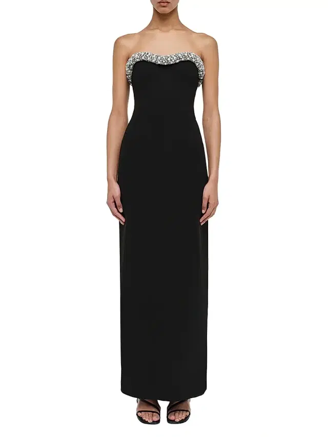 Women's Riona Embellished Strapless Bustier Gown - Black