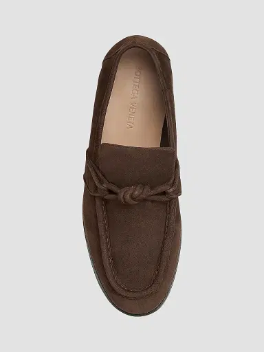 Bottega Veneta Women's Astaire Knot Suede Loafers - Dark Brown - Size 6.5 | Thumbnail 4 Bottega Veneta Women's Astaire Knot Suede Loafers - Dark Brown - Size 6.5 | Thumbnail 4