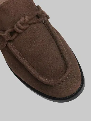 Bottega Veneta Women's Astaire Knot Suede Loafers - Dark Brown - Size 6.5 | Thumbnail 5 Bottega Veneta Women's Astaire Knot Suede Loafers - Dark Brown - Size 6.5 | Thumbnail 5